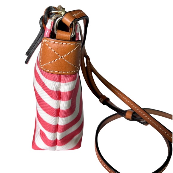 Dooney & Bourke Sullivan Striped Crossbody Bag Watermelon & White Stripe EUC - Picture 6 of 14